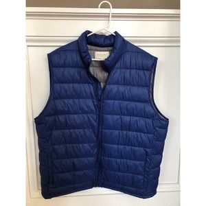 Men Blue Puffer Vest XL